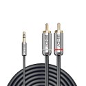 Lindy 35336 kabel audio 5 m 3.5mm 2 x RCA Antracyt