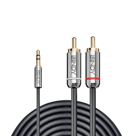 Lindy 35336 kabel audio 5 m 3.5mm 2 x RCA Antracyt