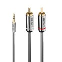 Lindy 35336 kabel audio 5 m 3.5mm 2 x RCA Antracyt