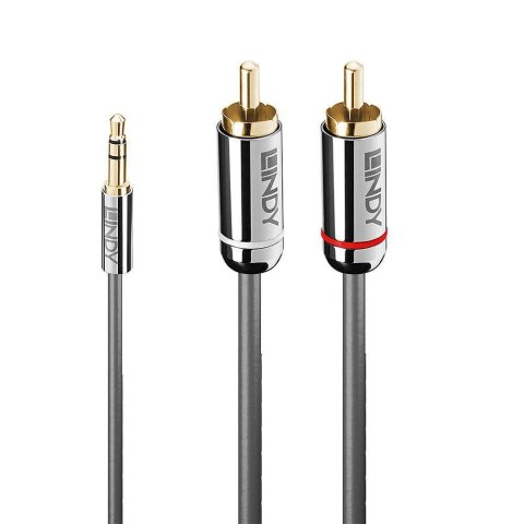 Lindy 35336 kabel audio 5 m 3.5mm 2 x RCA Antracyt