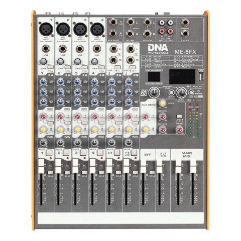 Mikser audio DNA ME-8FX, 8 kanałowy, USB, Bluetooth