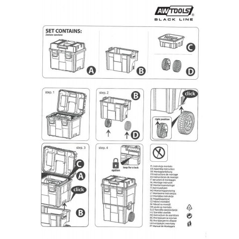 AWTOOLS AW30533BL skrzynka magazynowa