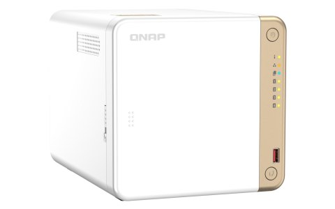 Qnap TS-462-4G, Tower, 4 x 2.5"/3.5" SATA , Intel Celeron N4505 2C/2T, 4 GB DDR4 onboard not expandable, 1 x 2.5GbE, External ad