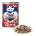 PREVITAL - Z wołowiną i wątróbką w sosie - Pełnoporcjowa karma dla dorosłych kotów - 0.415g