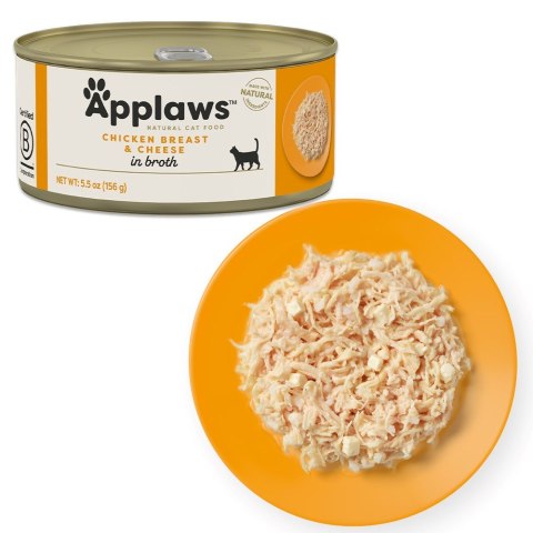 APPLAWS Natural Cat Food Filet kurczaka z serem - mokra karma dla kota - 156g