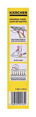 Uniwersalny zestaw ściereczek podłogowych KARCHER EasyFix (akcesorium specjalne) - 2.863-339.0