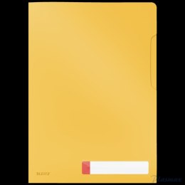 Folder A4 z kieszonką na etykietę Leitz Cosy, żółta 47080019