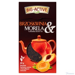 Herbata BIG-ACTIVE brzoskwinia i morela 80g liściasta czarna