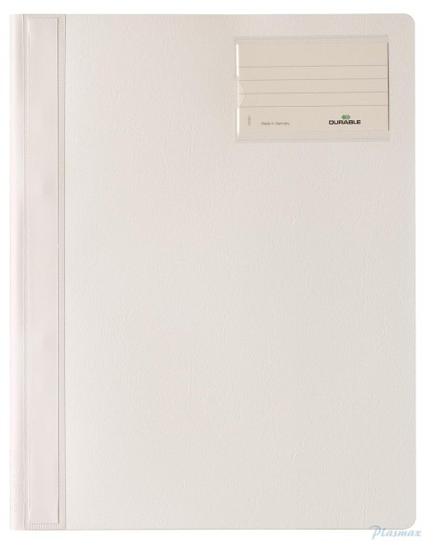 Skoroszyt A4 z kolorową okładką,rozszerz. PCW Biały 250002 DURABLE