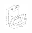 Okap AKPO WK-4 NERO 2.0 90 SZARY/CZARNE SZKŁO T450 Liniowy LED/Siłownik