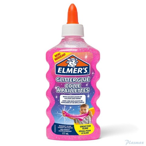 Elmers klej brokatowy, różowy, zmywalny i przyjazny dzieciom, 177ml, 2077249