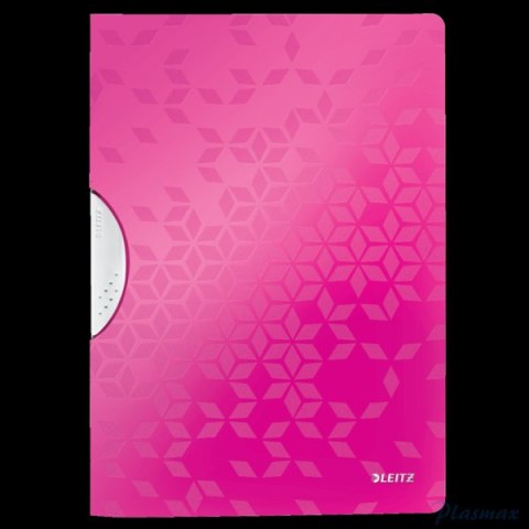 Skoroszyt z klipem LEITZ WOW różowy 41850023