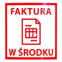 ETYKIETA SAMOPRZYLEPNA, NAKLEJKA O TREŚCI "FAKTURA W ŚRODKU", 1000 SZT., MOCNY KLEJ 80X80