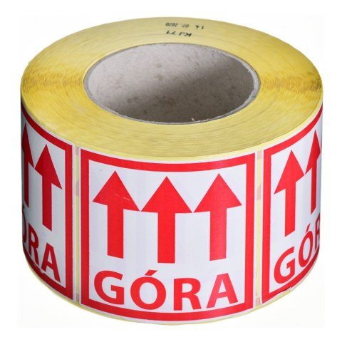 ETYKIETA SAMOPRZYLEPNA, NAKLEJKA O TREŚCI "GÓRA" MOCNY KLEJ, 1000 szt., 80X80