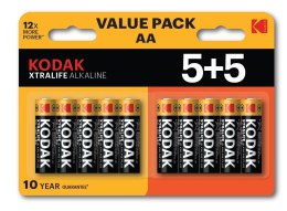 KODAK BATERIE ALKALICZNE XTRALIFE AA LR6 5+5 (10 PACK)