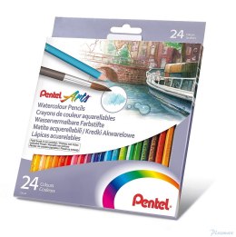 Kredki akwarelowe, 24 kolory CB9-24 PENTEL