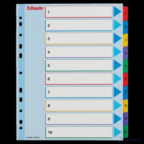 Przekładki kartonowe MYLAR A4 MAXI 1-10 ESSELTE 100208