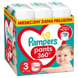 PAMPERS Pieluchy MTH Rozm 3, 6-11kg, 204szt.