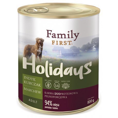 FamilyFirst Indyk+kurczak+marchew adult 800g