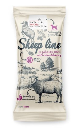 SYTA MICHA Sheep Line Kość do żucia w skórze łososia dla psa 12cm