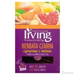 Herbata IRVING cytrusowa z imbirem 20 kopert 1,5g czarna