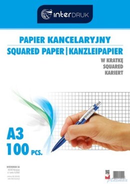 Papier kancelaryjny A3 kratka (100) INTERDRUK