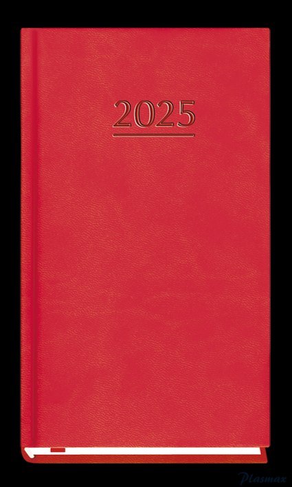 Terminarz Kieszonkowy 90x165mm 2025 - czerwony Michalczyk i Prokop T-231V-C