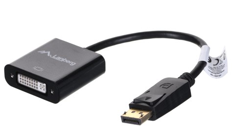 Adapter Lanberg AD-0007-BK (DisplayPort M - DVI-D F; 0,10m; kolor czarny)