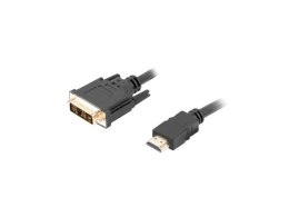 Kabel Lanberg CA-HDDV-10CC-0018-BK (HDMI M - DVI-D (18+1) M; 1,8m; kolor czarny)