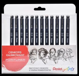 CIENKOPIS KALIBROWANY POINTLINER mix 12 szt. S20P-ST12PL Pentel