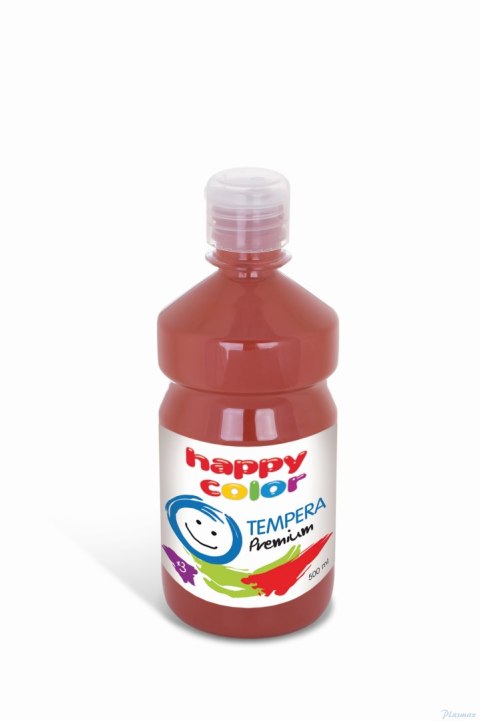 Farba tempera Premium 500ml, ciemnobrązowy, Happy Color HA 3310 0500-75