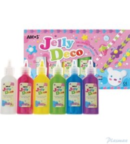 Farby JELLY DECO 6kol 22ml AMOS JD22P6 170-2108