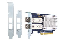 Qnap QXP-32G2FC, 2x 32Gb Gen 6 Fibre Channel card with SFP+ transceivers(2x 32Gb LC SR), PCIe Gen3 x8, Low profile, up to 100 me