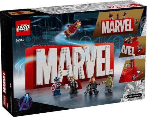 LEGO MARVEL SUPER HEROES 76313 Logo MARVEL z minifigurkami