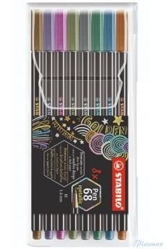 Flamaster Pen 68 METALLIC etui 8 szt. 6808/8-11 STABILO