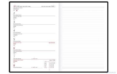 Kalendarz B-5 NOTE książkowy (NT2), 02 - granat gratta / wstawka 2023 TELEGRAPH
