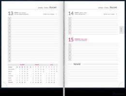 Kalendarz TOP 2000 BASIC 2024 A5 dzienny czarny 400177500