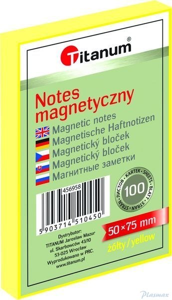 Notes elektrostatyczny 50x75mm 100k mix kolorów 456958 TITANUM bloczek