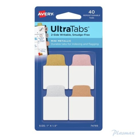 Zakładki 4x1"x1,5" brokatowe AVERY 74785