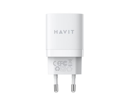 Ładowarka Havit USB-A+USB-C UC30 EU (biały)