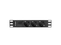 Listwa RACK Lanberg PDU-03F-0200-BK (3 x Shuko; 16 A (3680 W); kolor czarny)