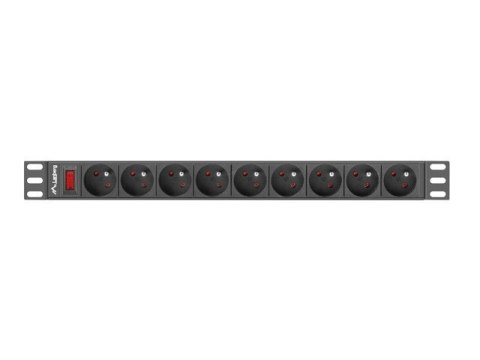 Listwa RACK Lanberg PDU-09E-0300-BK (7 x UTE; 16 A (3680 W); 3m; kolor czarny)