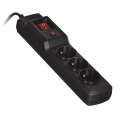 Listwa przeciwprzepięciowa Activejet COMBO 3gn/1,5m/cz (10A; 2300W) 1,5m; kolor czarny