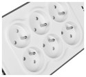 Listwa zasilająca Belkin Power Surge 6-PORT + 2xUSB-A 2.4A 650J 2m Grey/White