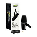 Shure MV7+-K - Mikrofon lektorski/wokalny ze złączem XLR/USB-C Czarny (WYPRZEDAŻ)