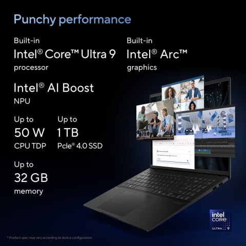 ASUS Vivobook S 16 OLED S5606MA-MX131W Ultra 7 155H 16.0" 3.2K 120Hz 400nits Glossy 32GB LPDDR5X SSD1TB Intel Arc Graphics WLAN+