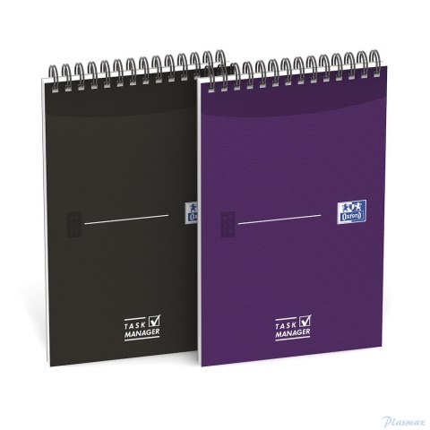 Blok notatnikowy OXFORD TASK MANAGER A5, 70kartek, spirala u góry, 400055727 (X)