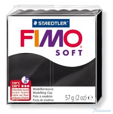 Kostka FIMO soft 57g, czarny, masa termoutwardzalna, Staedtler S 8020-9