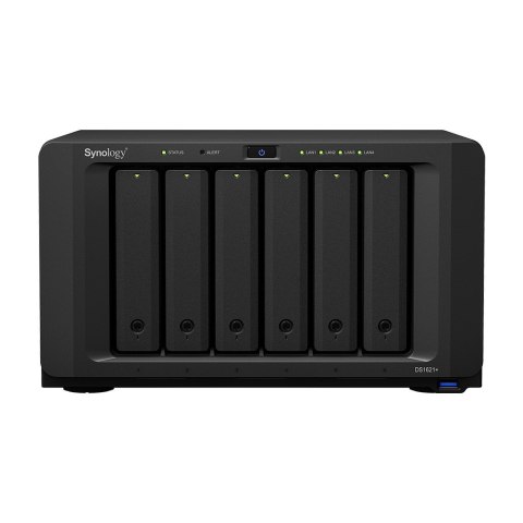 NAS Synology DS1621+; Tower; 6x (3.5"/2.5" SATA HDD/SSD); AMD Ryzen V1500B, 4 GB DDR4 (max. 32GB),4 x 1GbE RJ-45