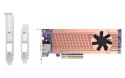 QM2 series, 2 x PCIe 2280 M.2 SSD slots, PCIe Gen4 x 8, 1 x AQC113C 10GbE NBASE-T port